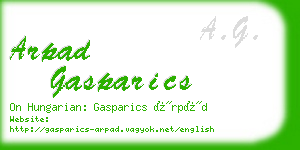 arpad gasparics business card